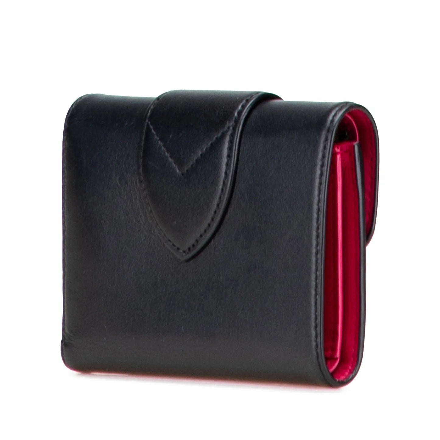 Black Louis Vuitton Smooth Calfskin LV Pont 9 Compact Wallet