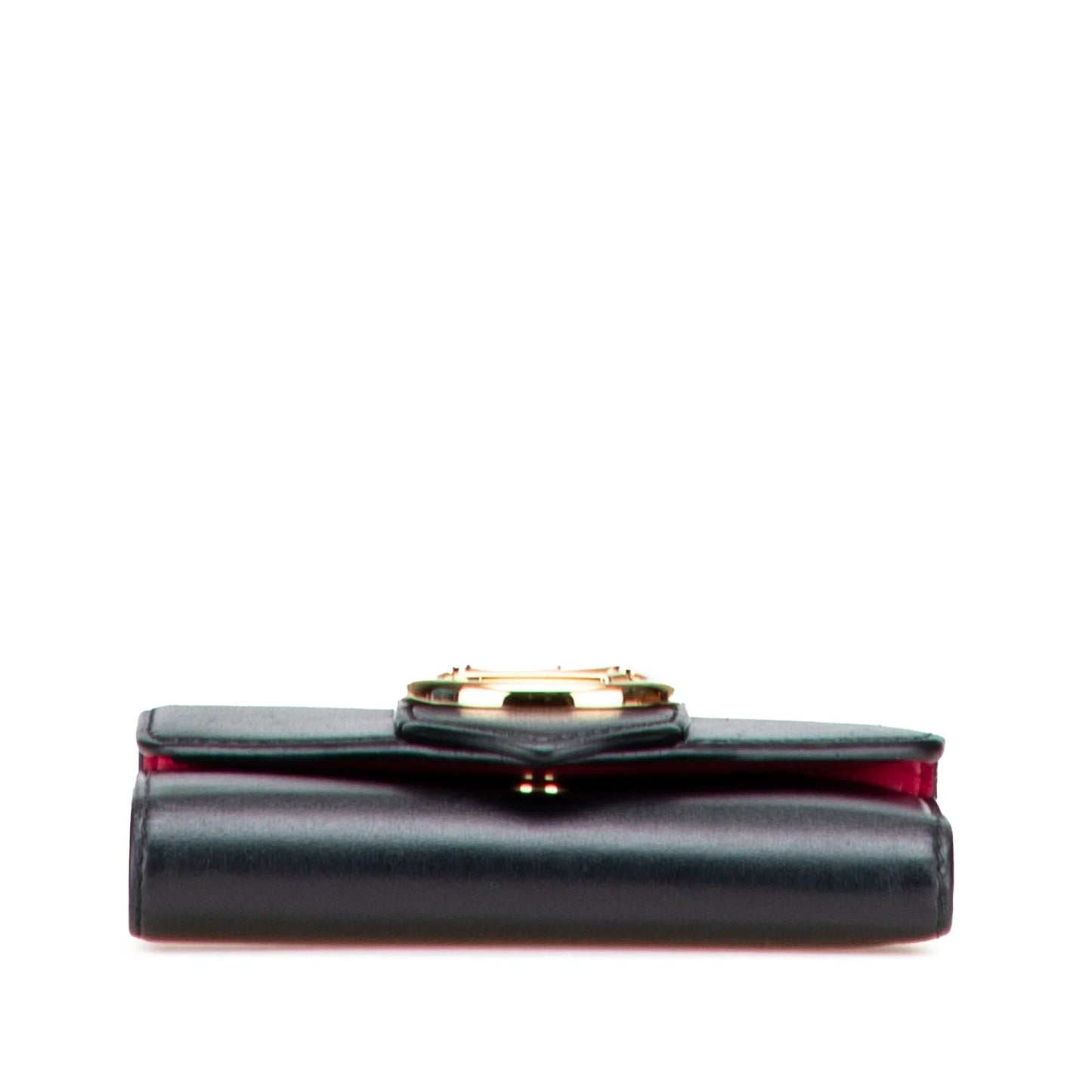 Black Louis Vuitton Smooth Calfskin LV Pont 9 Compact Wallet