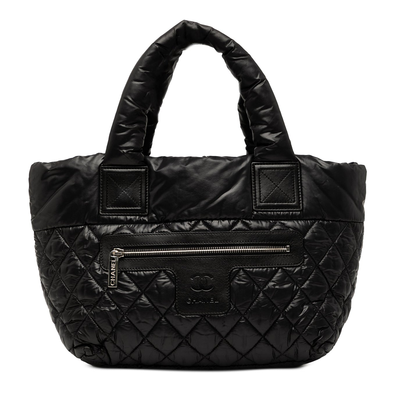 Black Chanel Small Quilted Nylon Coco Cocoon Tote
