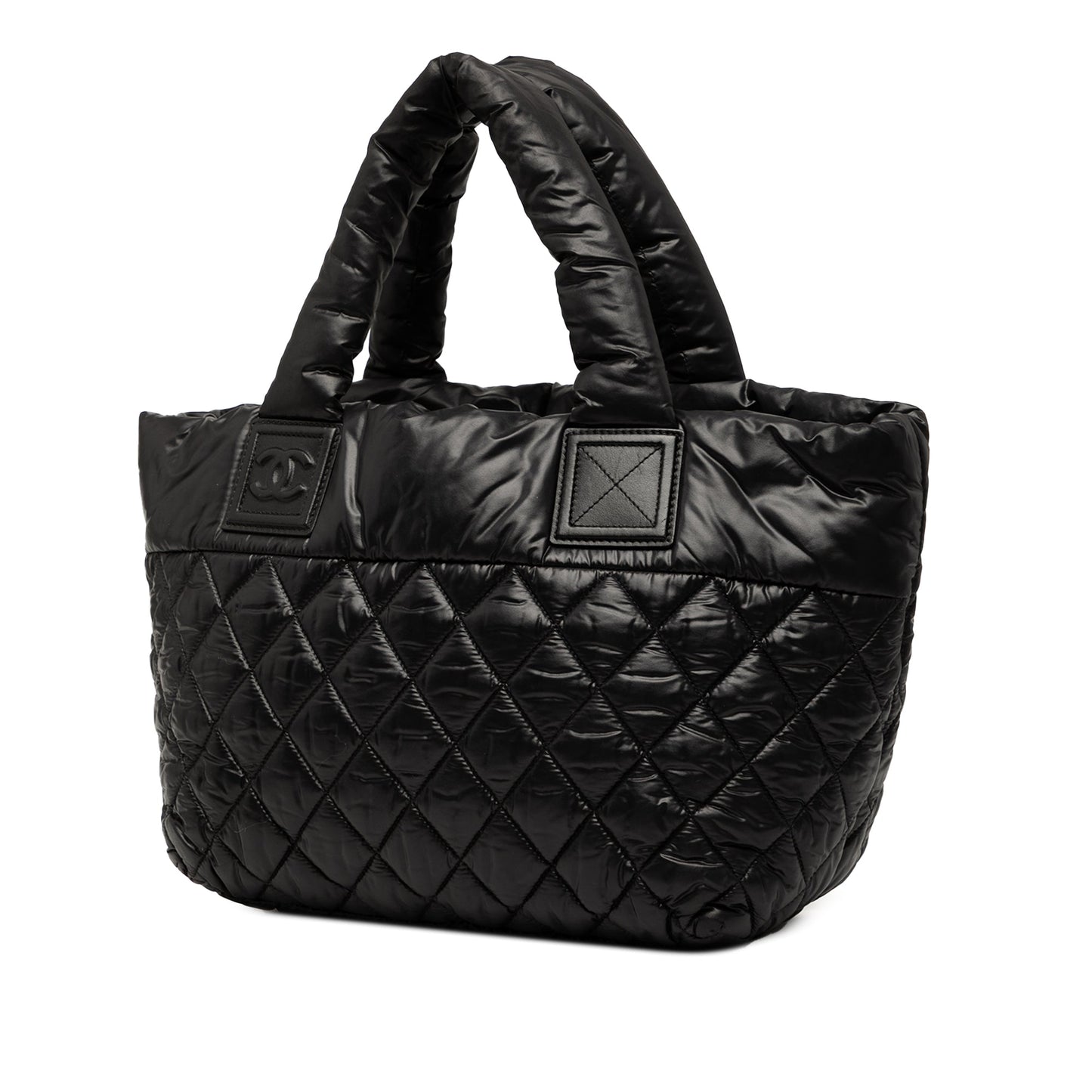 Black Chanel Small Quilted Nylon Coco Cocoon Tote