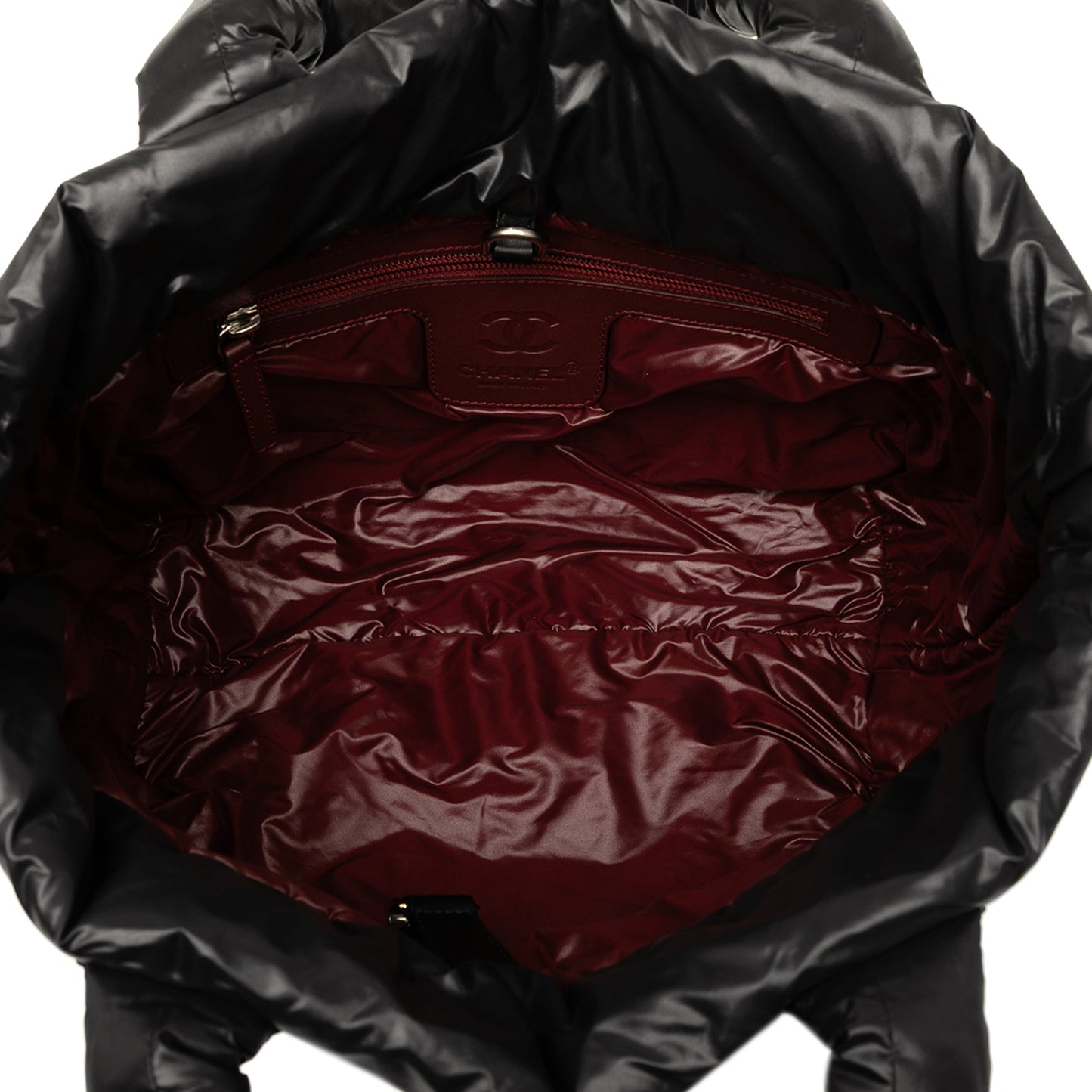 Black Chanel Small Quilted Nylon Coco Cocoon Tote