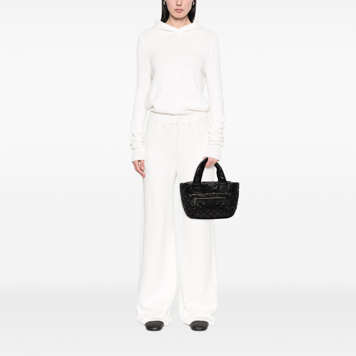 Black Chanel Small Quilted Nylon Coco Cocoon Tote