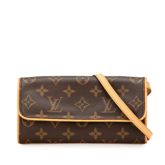 Brown Louis Vuitton Monogram Pochette Twin PM Crossbody Bag