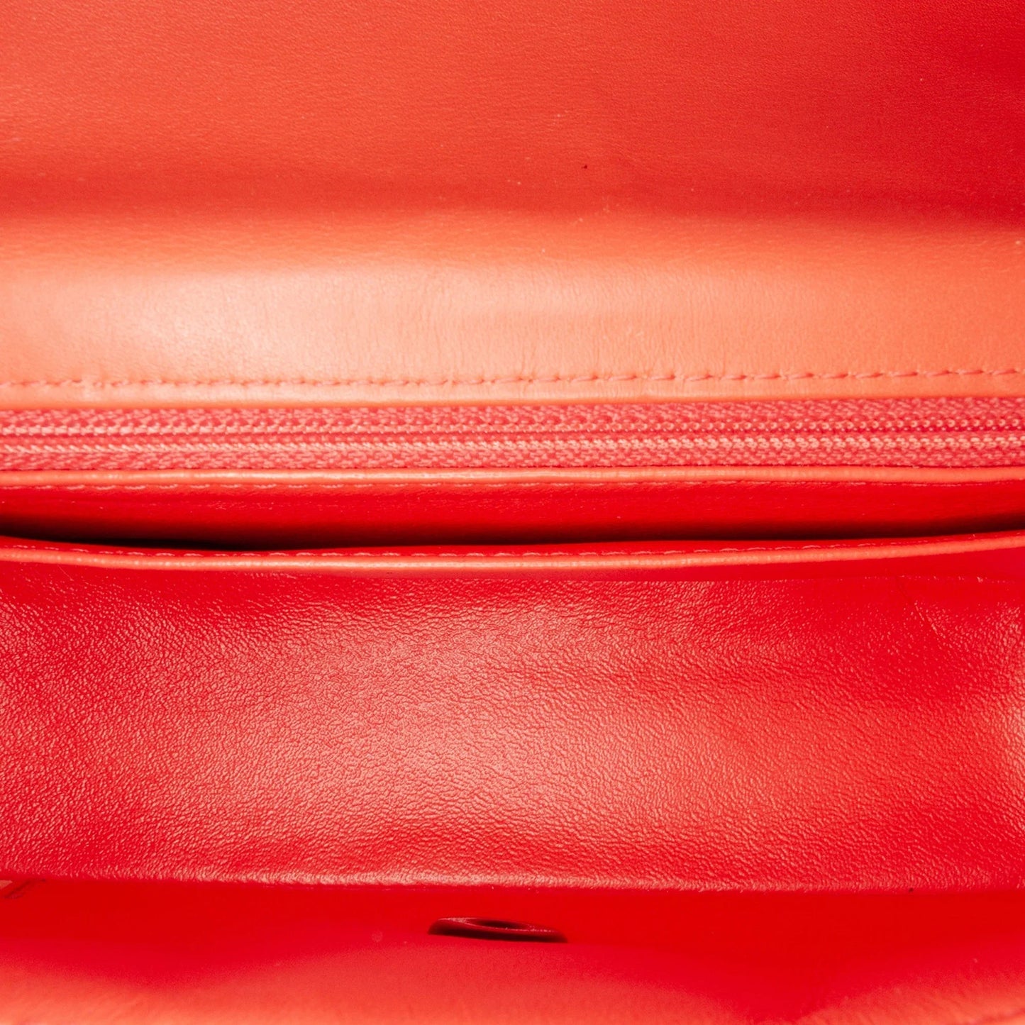 Orange Chanel Mini Rectangular Classic Velvet Single Flap Crossbody Bag