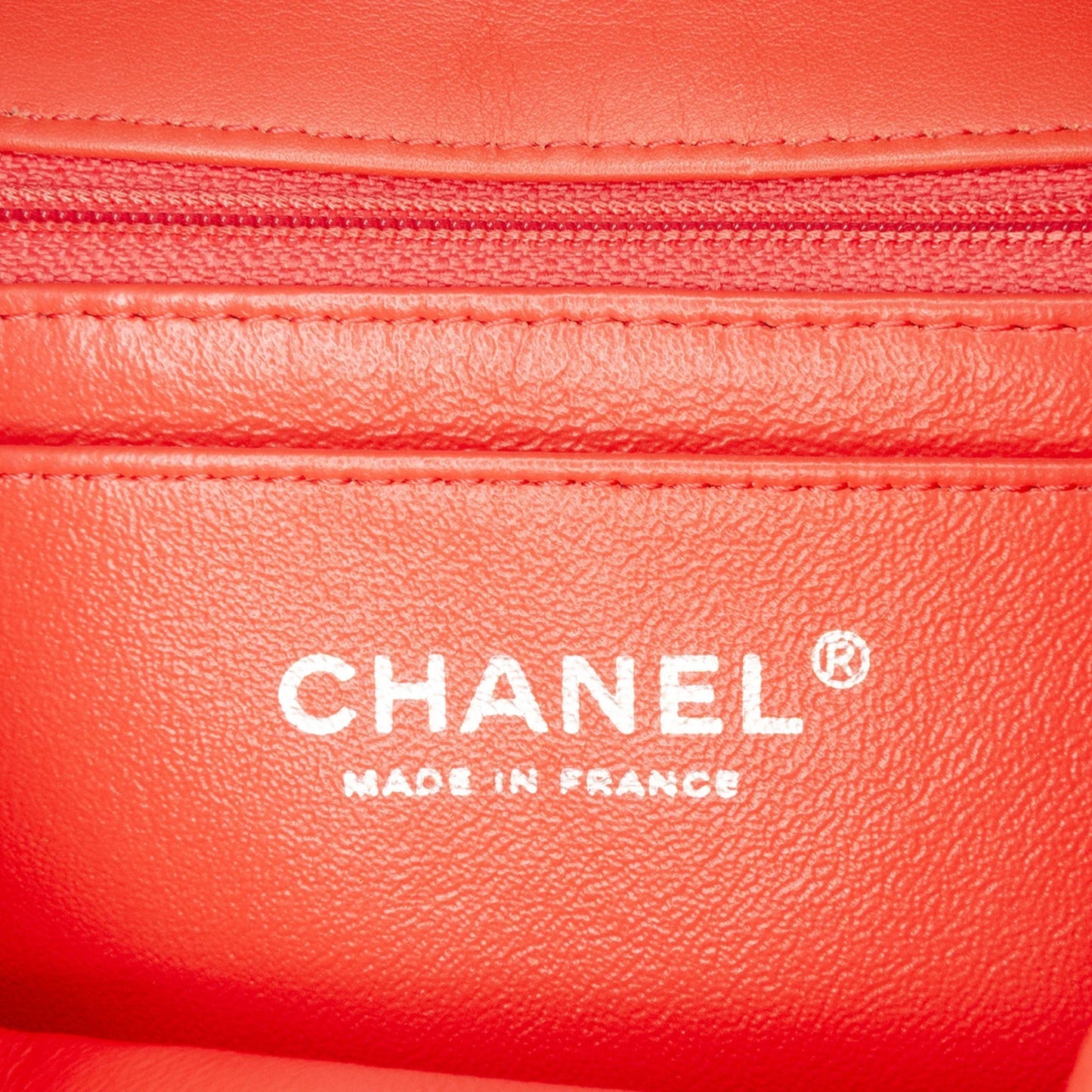 Orange Chanel Mini Rectangular Classic Velvet Single Flap Crossbody Bag