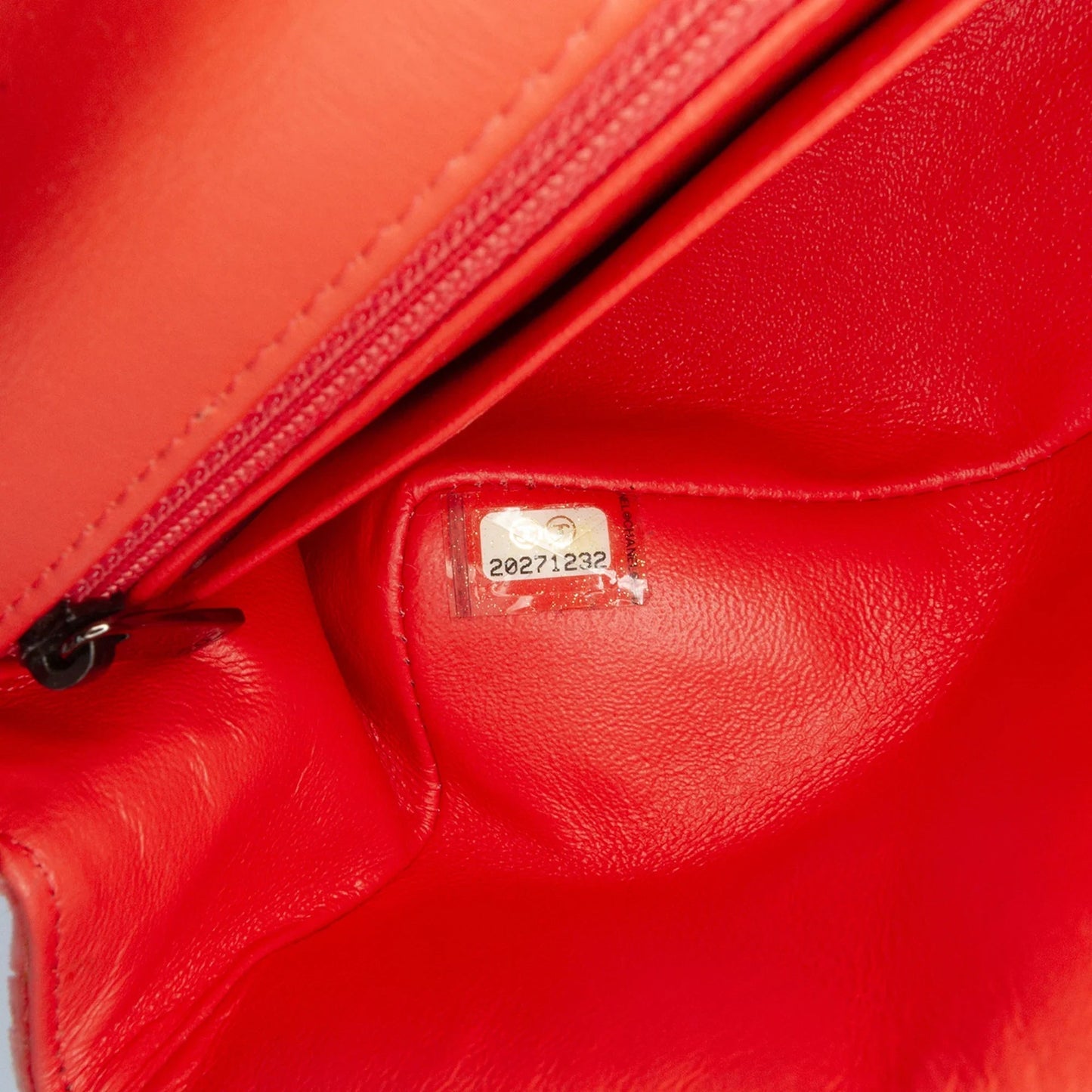 Orange Chanel Mini Rectangular Classic Velvet Single Flap Crossbody Bag