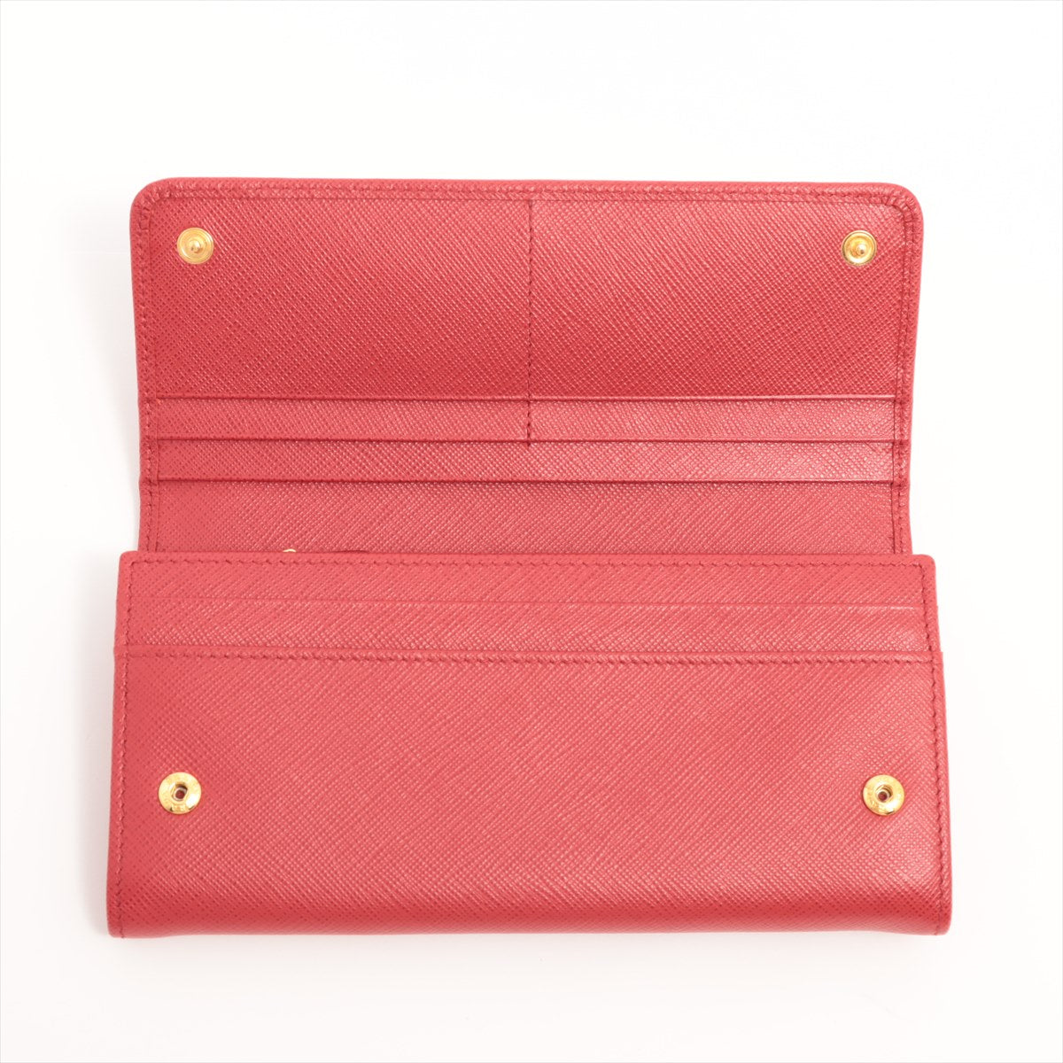 Prada Fuoco Large Saffiano Metal Leather Wallet [Clearance Sale]