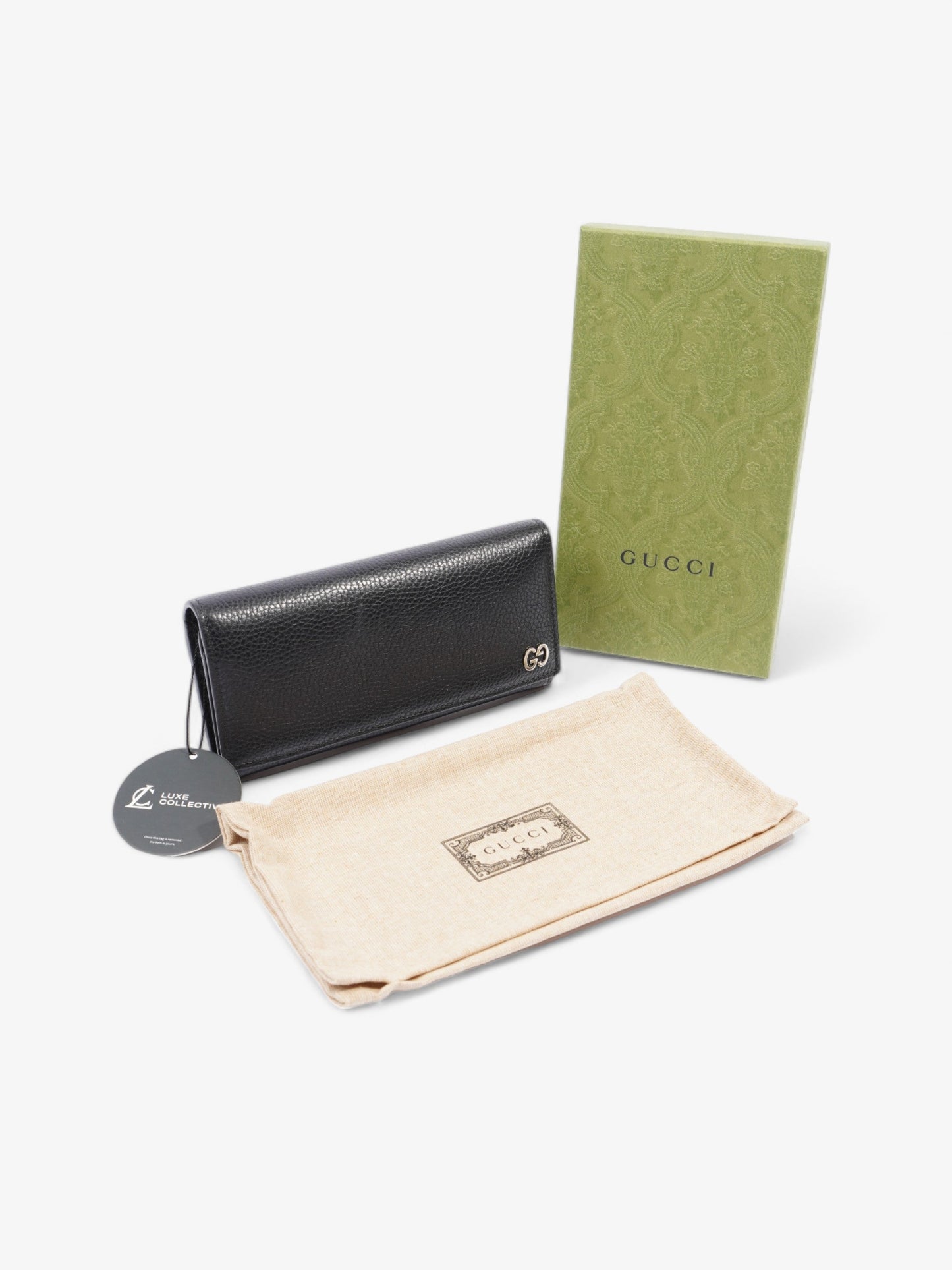 Gucci Long Wallet Black Leather