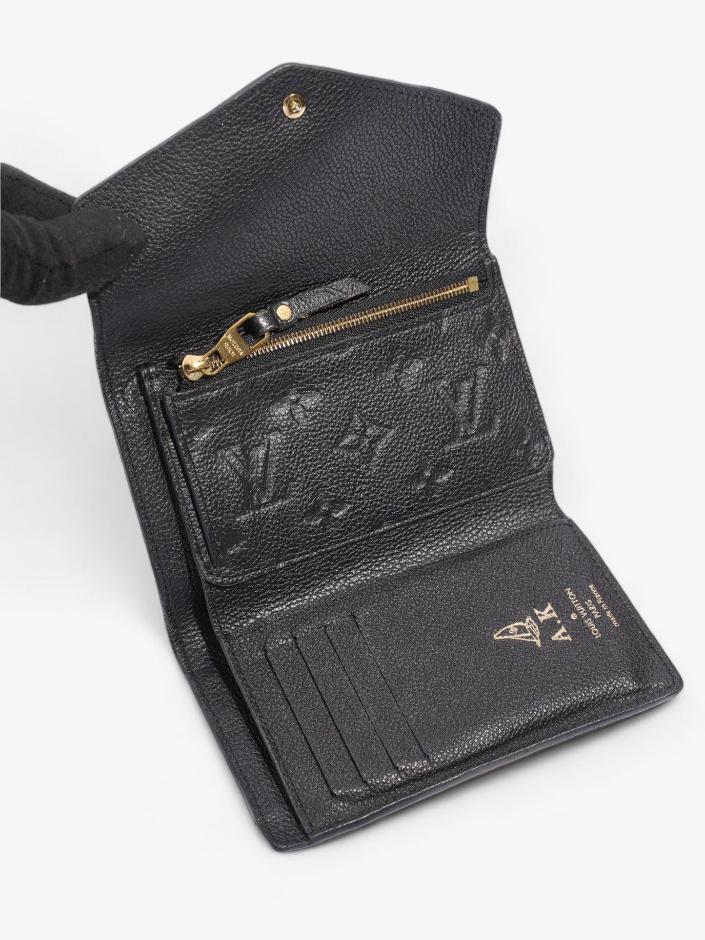 Louis Vuitton Curie  Trifold wallet  Black / Black Empreinte Leather
