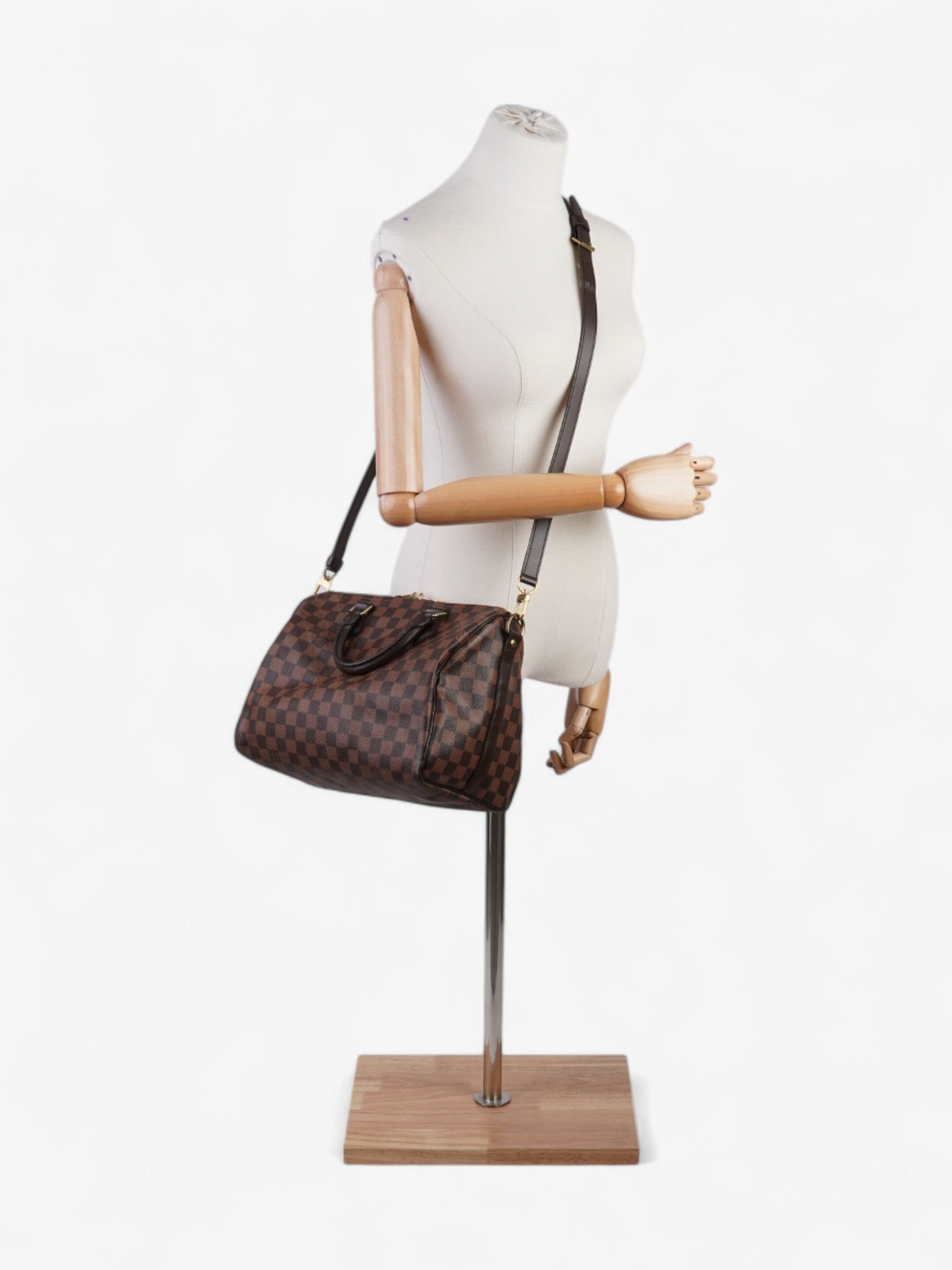 Louis Vuitton Speedy Bandouliere Damier Ebene Coated Canvas 30