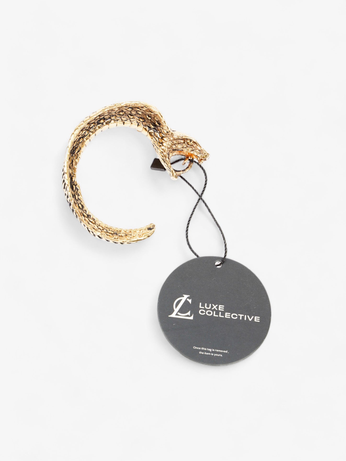 Saint Laurent Anamalier Cobra Cuff Bracelet  Gold Brass