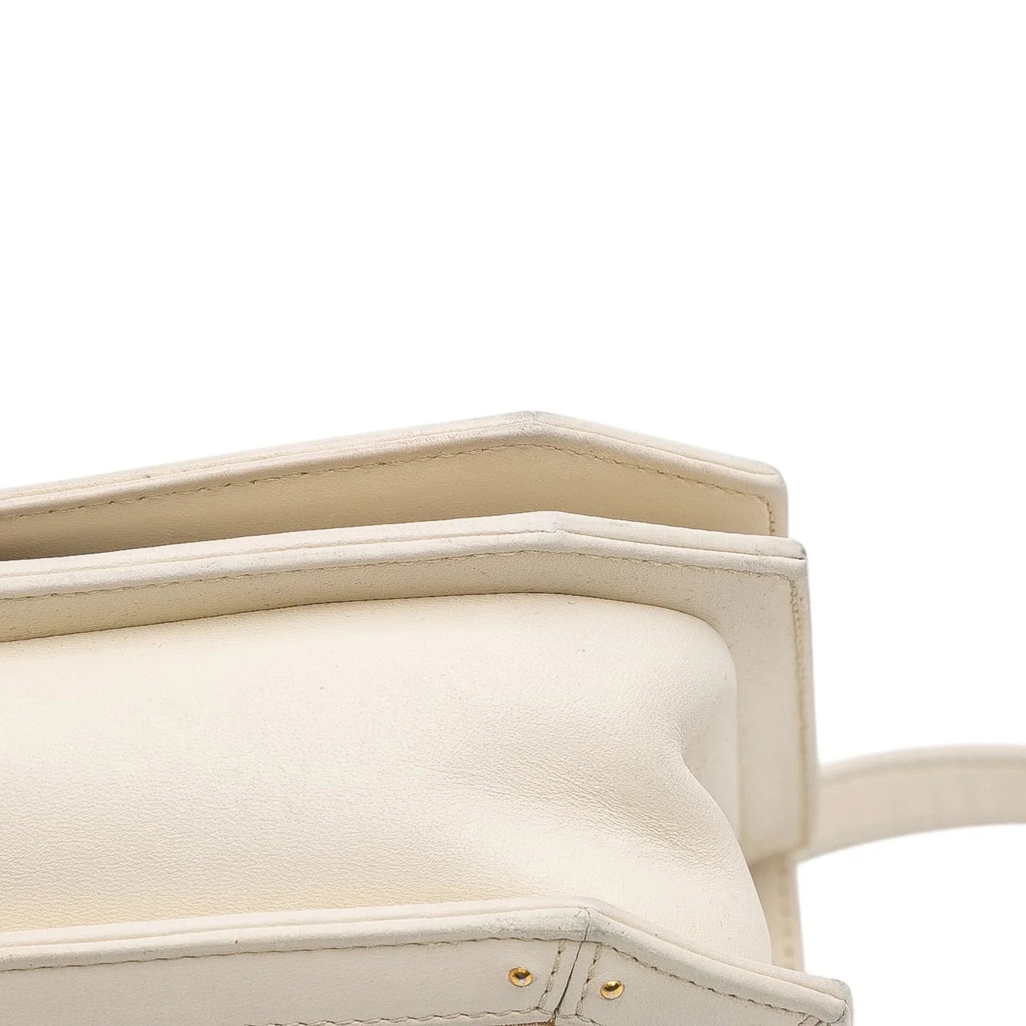 White Chanel Medium Quilted Calfskin Octagon CC Clasp Flap Crossbody Bag