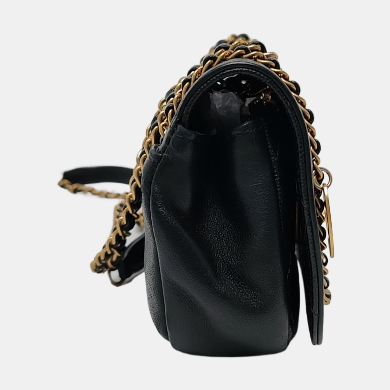 Chanel Lovely Chains Flap Bag Black Calfskin Leather Gold Hardware 2018-19