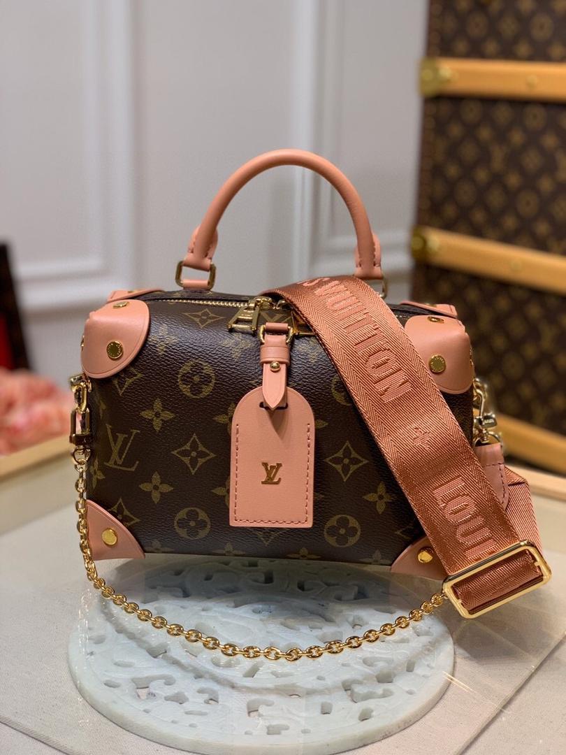 Top Quality Petite Malle Souple Monogram Canvas Pink For Women, Womens Handbags, Shoulder And Crossbody Bags 7.9in/20cm Top Quality M45531