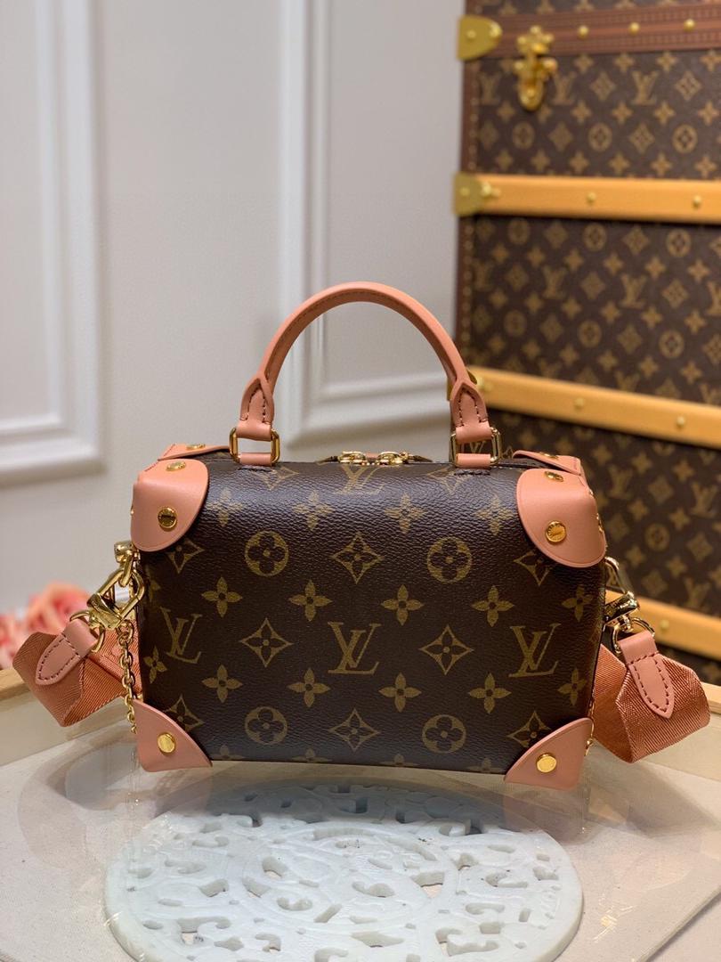 Top Quality Petite Malle Souple Monogram Canvas Pink For Women, Womens Handbags, Shoulder And Crossbody Bags 7.9in/20cm Top Quality M45531