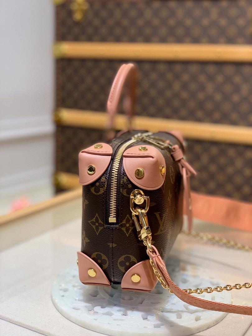 Top Quality Petite Malle Souple Monogram Canvas Pink For Women, Womens Handbags, Shoulder And Crossbody Bags 7.9in/20cm Top Quality M45531