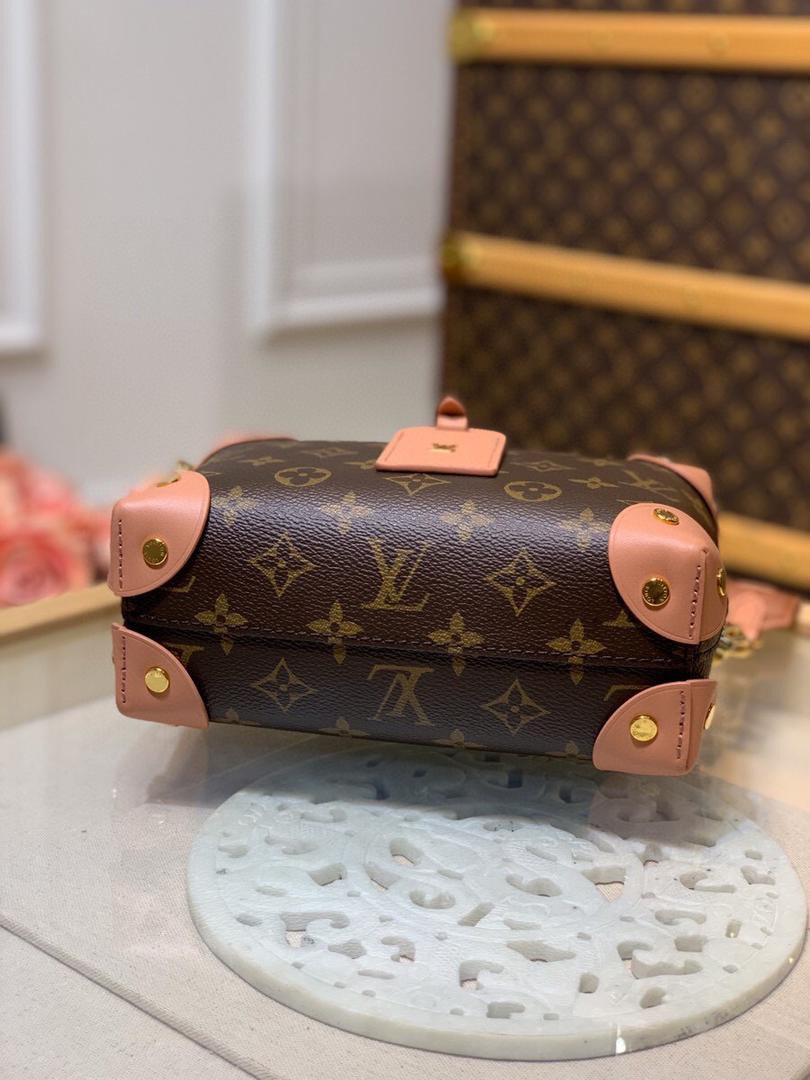 Top Quality Petite Malle Souple Monogram Canvas Pink For Women, Womens Handbags, Shoulder And Crossbody Bags 7.9in/20cm Top Quality M45531