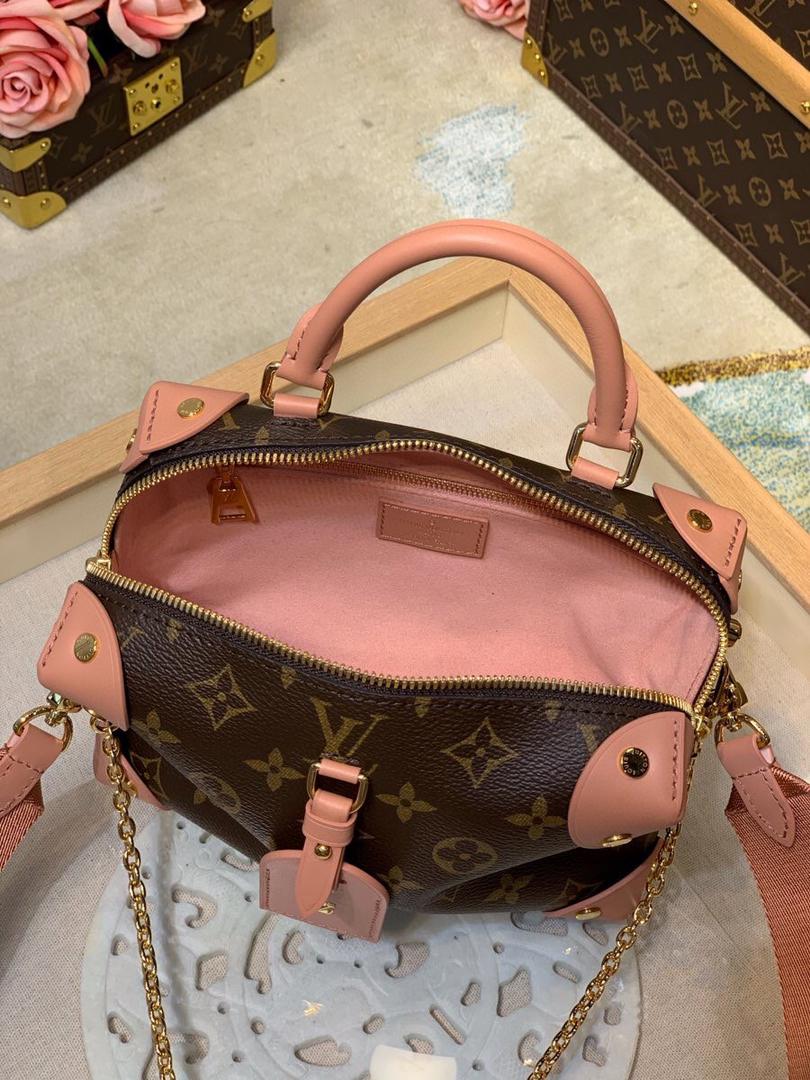 Top Quality Petite Malle Souple Monogram Canvas Pink For Women, Womens Handbags, Shoulder And Crossbody Bags 7.9in/20cm Top Quality M45531