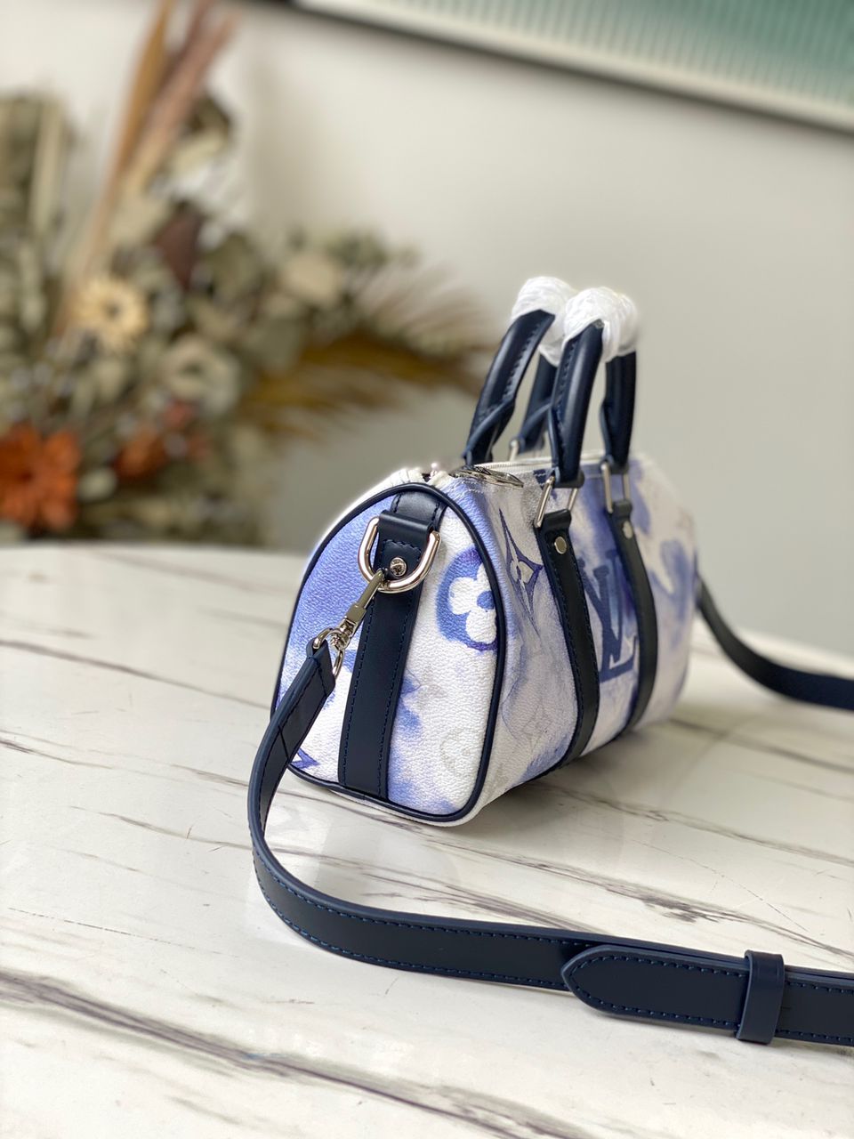 Top Quality Keepall XS Monogram Watercolor Blue Canvas By Virgil Abloh For Men, Bags, Shoulder And Crossbody Bags 8.3in/21cm Top Quality M45761