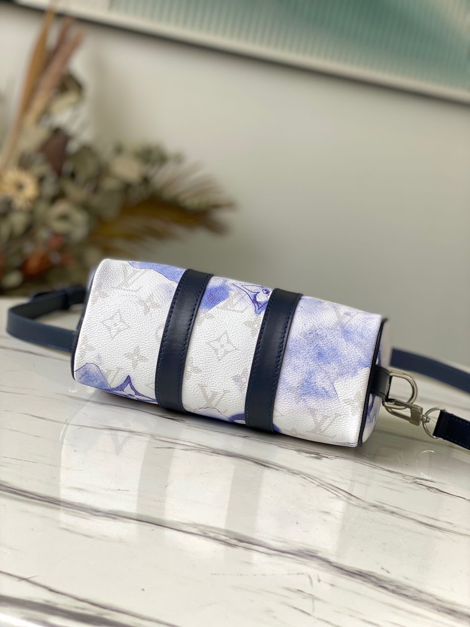 Top Quality Keepall XS Monogram Watercolor Blue Canvas By Virgil Abloh For Men, Bags, Shoulder And Crossbody Bags 8.3in/21cm Top Quality M45761