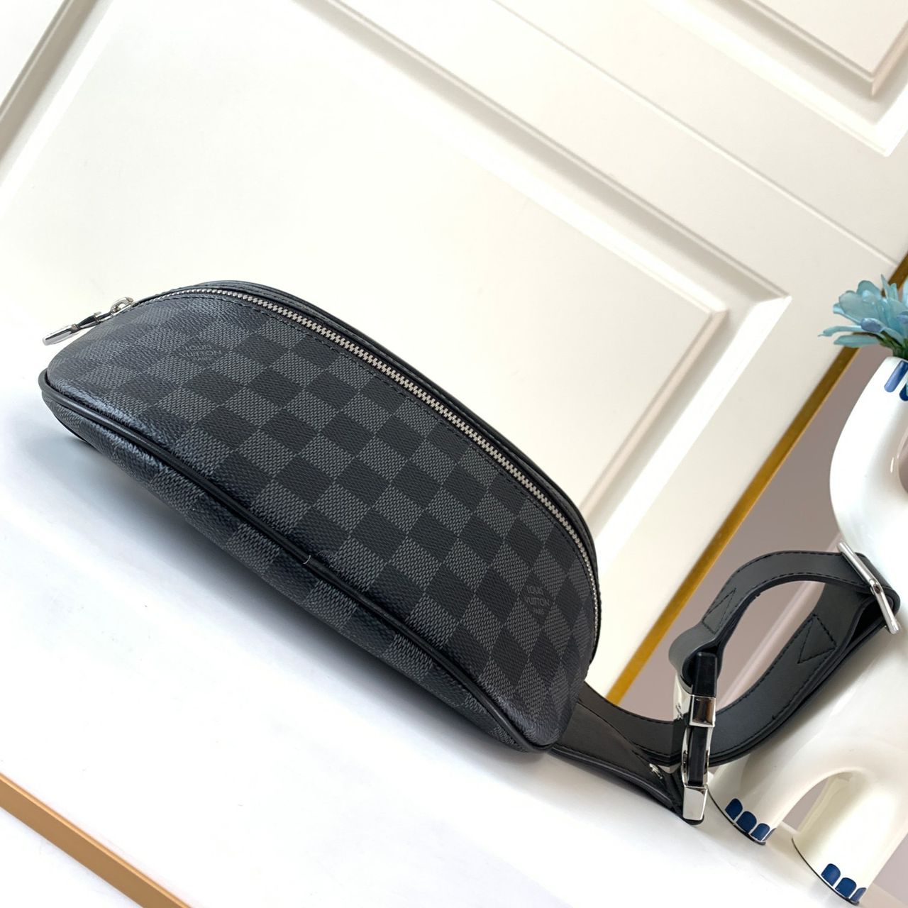 Top Quality Campus Bumbag Damier Graphite Canvas For Men, Bags 10.2in/26cm Top Quality N40362