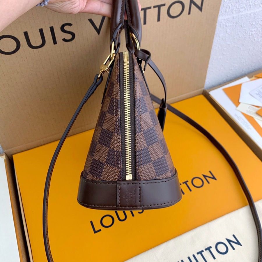 Top Quality Alma BB Damier Ebene Canvas For Women, Womens Handbags, Shoulder And Crossbody Bags 9.3in/23.5cm Top Quality N41221