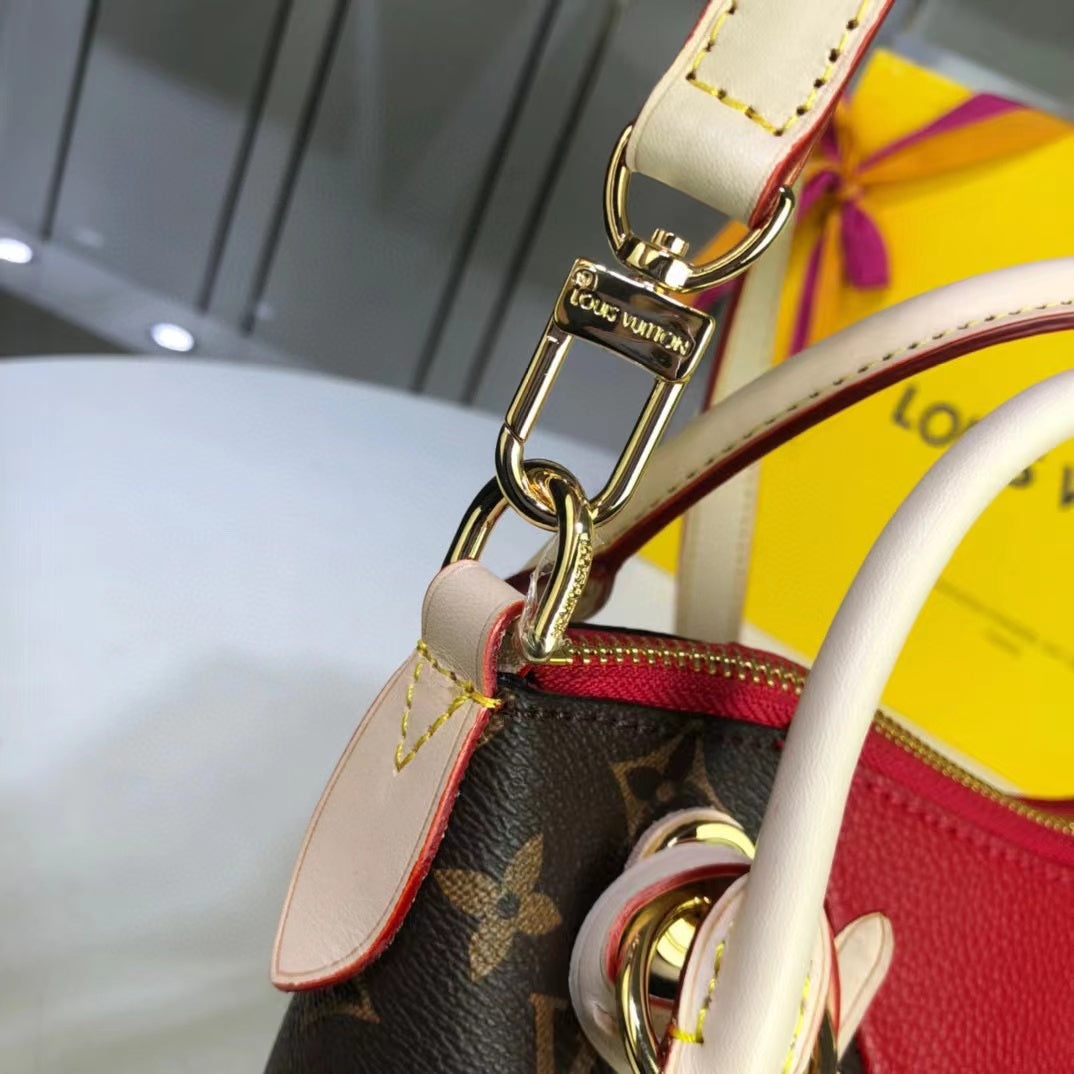 Top Quality V Tote BB Monogram Canvas Cerise Red For Women, WoBags, Shoulder And Crossbody Bags 10.6in/27cm Top Quality M43966