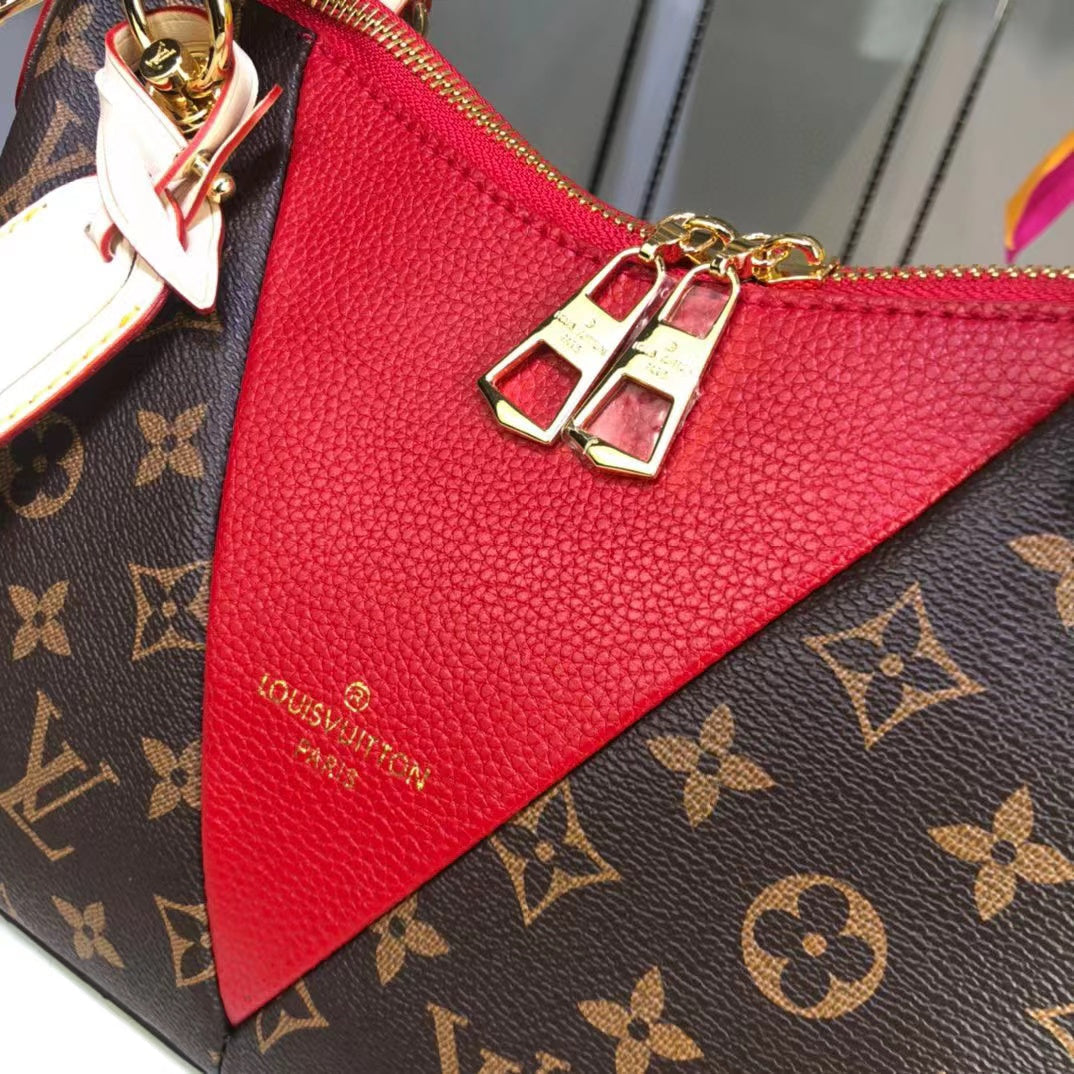 Top Quality V Tote BB Monogram Canvas Cerise Red For Women, WoBags, Shoulder And Crossbody Bags 10.6in/27cm Top Quality M43966