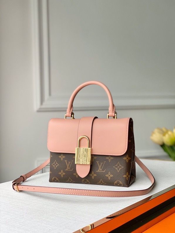 Top Quality Locky BB Monogram Canvas Rose Poudre Pink For Women, Womens Handbags, Shoulder And Crossbody Bags 7.9in/20cm Top Quality M44080