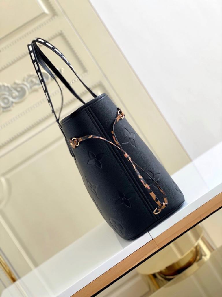 Top Quality Neverfull MM Tote Bag Wild At Heart Monogram Empreinte Black For Women,  Shoulder Bags 12.2in/31cm Top Quality M45856