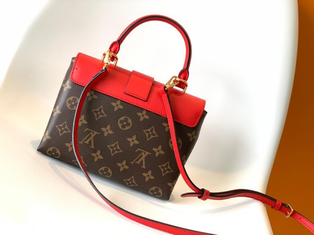 Top Quality Locky BB Monogram Canvas Red For Women,  Shoulder And Crossbody Bags 7.9in/20cm Top Quality M44322
