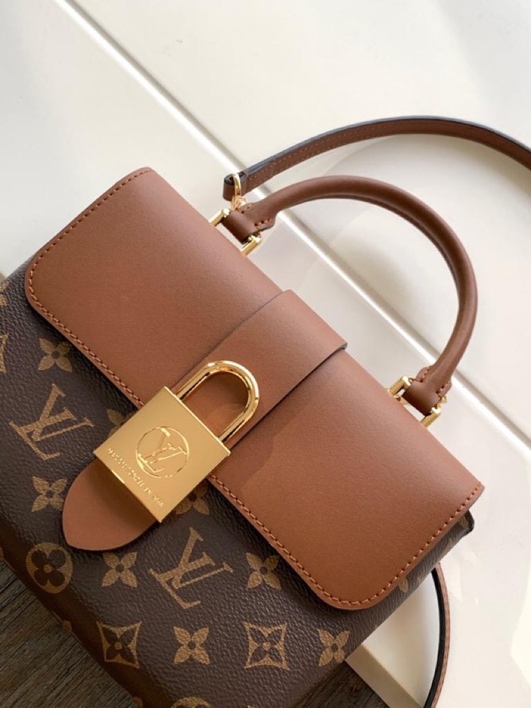 Top Quality Locky BB Monogram Canvas Caramel Brown For Women, Womens Handbags, Shoulder And Crossbody Bags 7.9in/20cm Top Quality M44654
