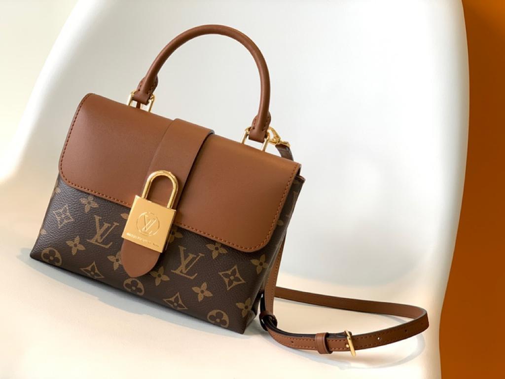 Top Quality Locky BB Monogram Canvas Caramel Brown For Women, Womens Handbags, Shoulder And Crossbody Bags 7.9in/20cm Top Quality M44654