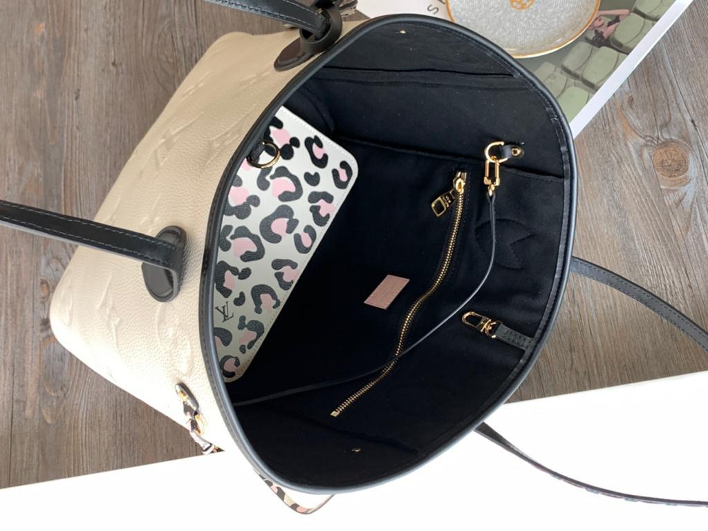 Top Quality Neverfull MM Tote Bag Wild At Heart Monogram Empreinte Cream For Women,  Shoulder Bags 12.2in/31cm Top Quality M58525