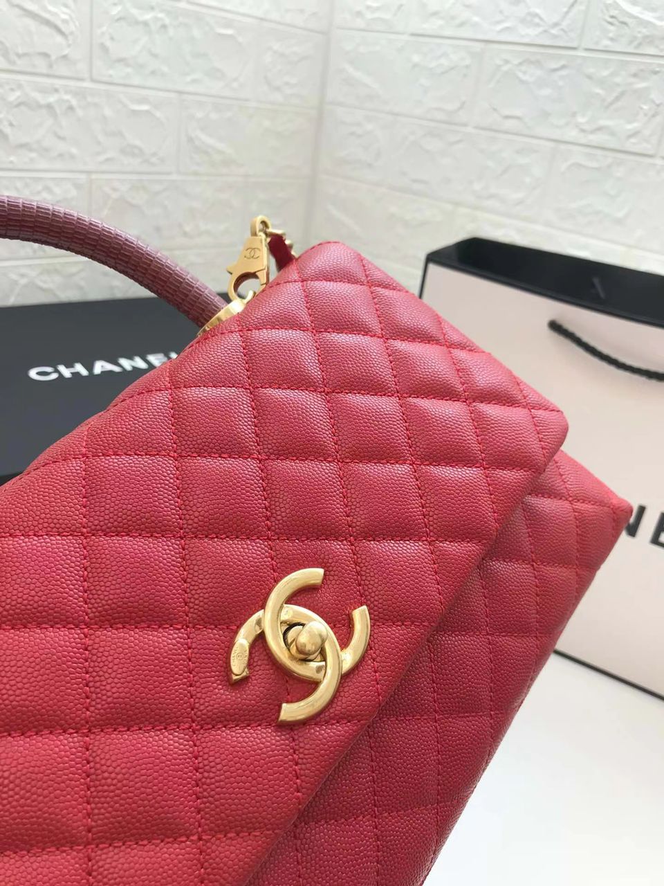 CHLLarge Top Qualityap Bag With Top Handle Red For Women Handbags, Shoulder And Crossbody Bags 11in/28cm A92991