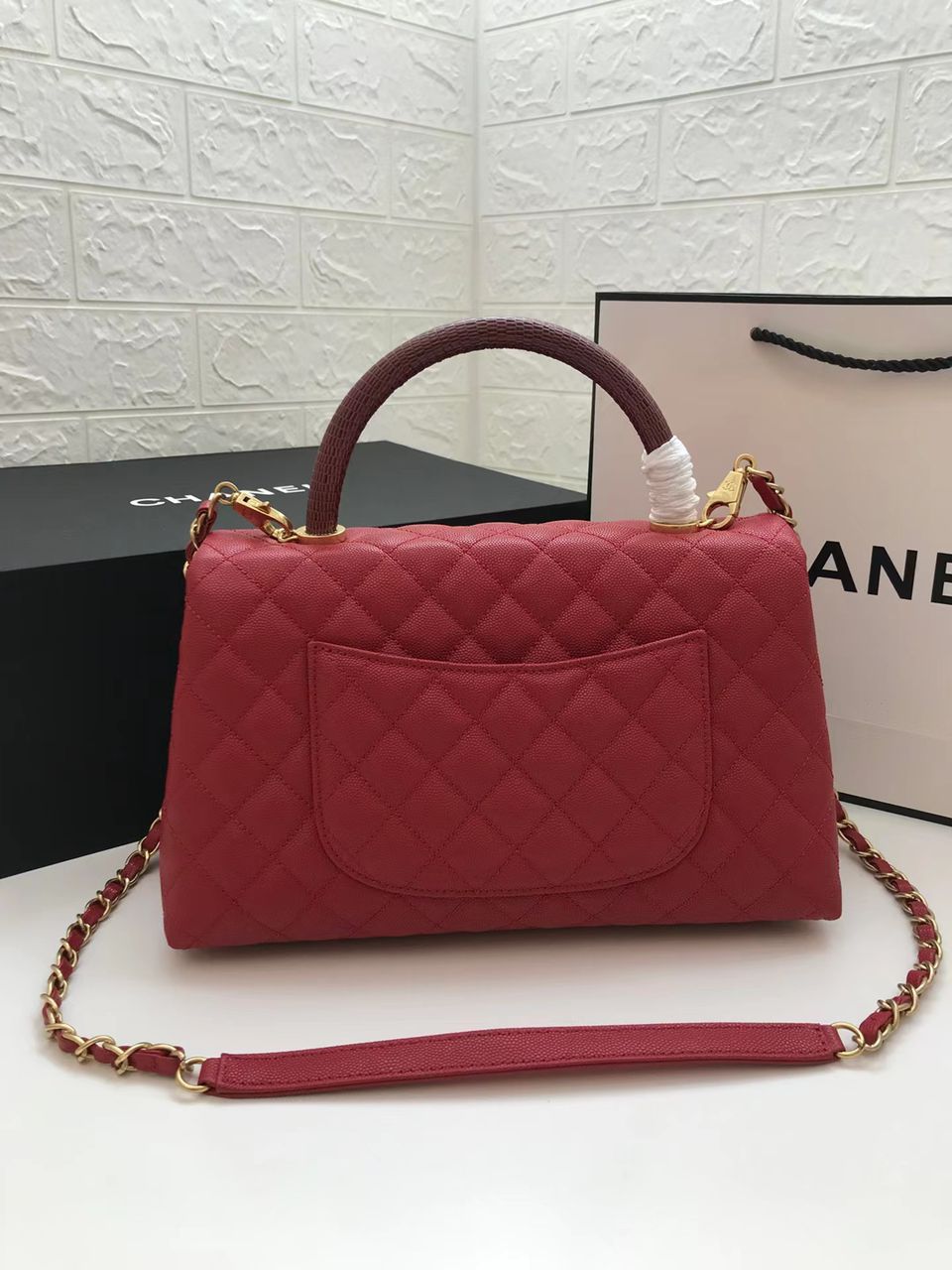 CHLLarge Top Qualityap Bag With Top Handle Red For Women Handbags, Shoulder And Crossbody Bags 11in/28cm A92991