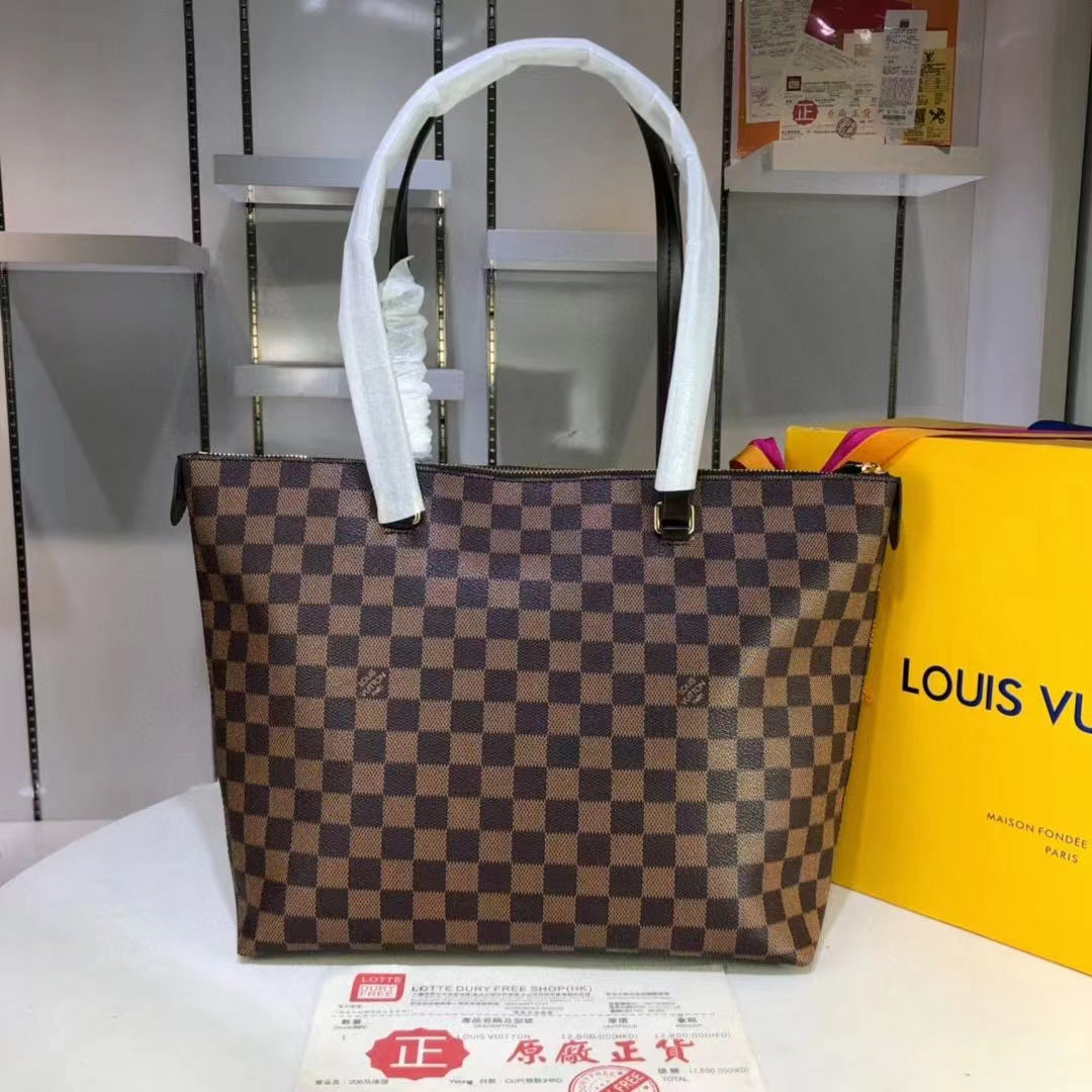 Top Quality Iena MM Bag 34cm Damier Ebene Canvas Fall/Winter Collection N41013, Brown