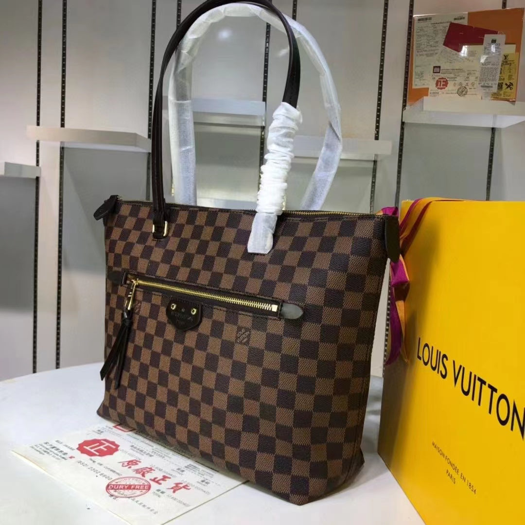 Top Quality Iena MM Bag 34cm Damier Ebene Canvas Fall/Winter Collection N41013, Brown