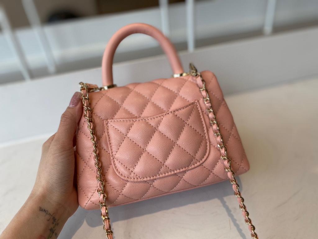 CHLMini Flap Bag Top Handle PiNike For Women 7.5in/19cm