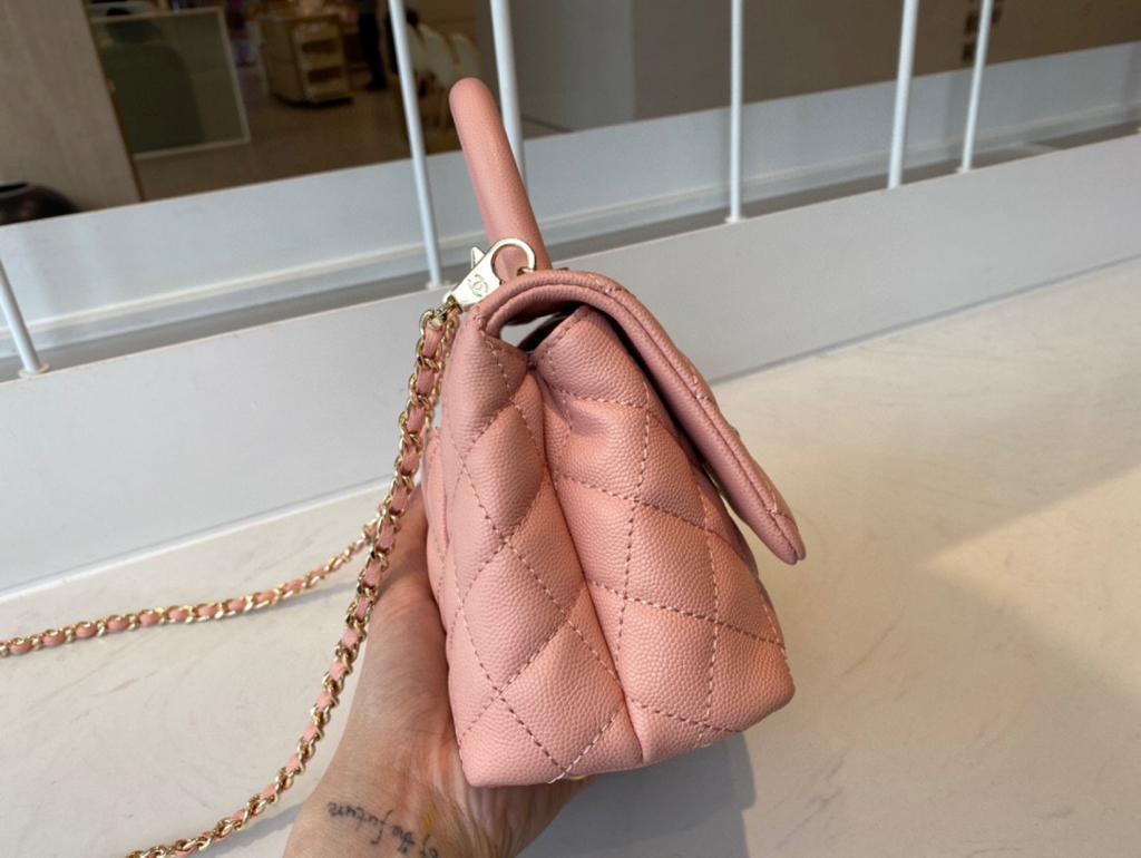 CHLMini Flap Bag Top Handle PiNike For Women 7.5in/19cm