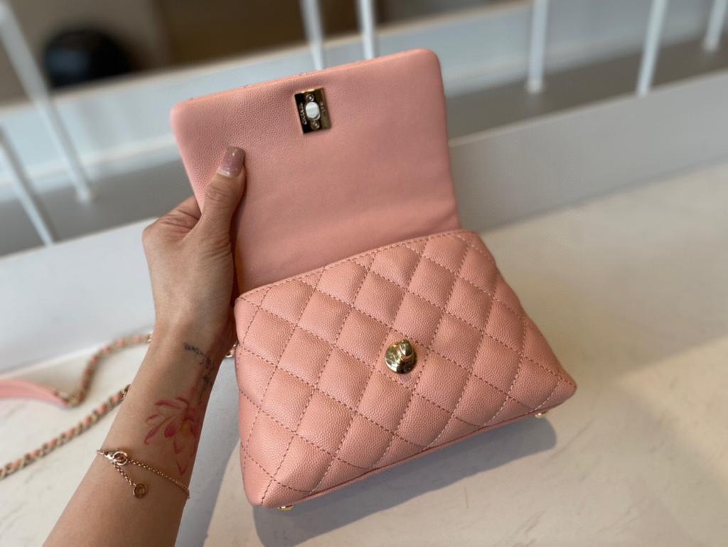CHLMini Flap Bag Top Handle PiNike For Women 7.5in/19cm