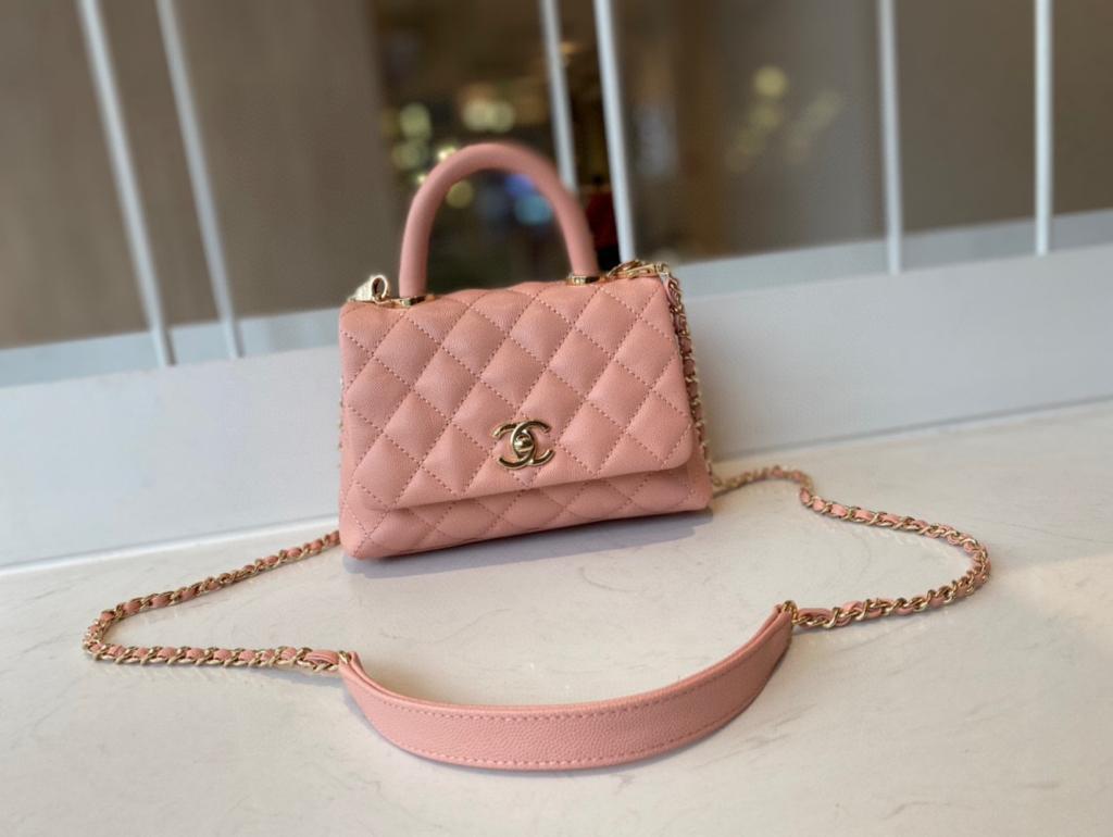 CHLMini Flap Bag Top Handle PiNike For Women 7.5in/19cm