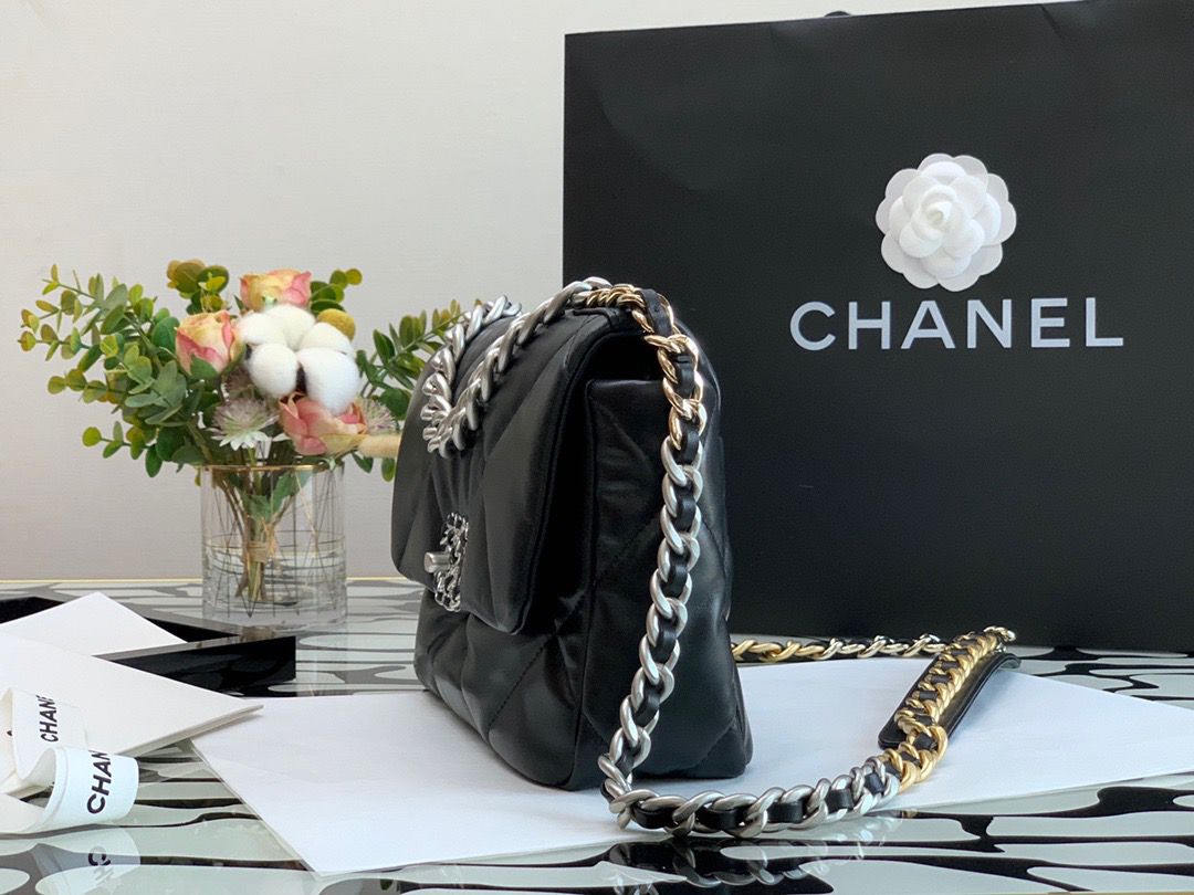 CHL Classic Flap Bag Black For Women 10in/26cm