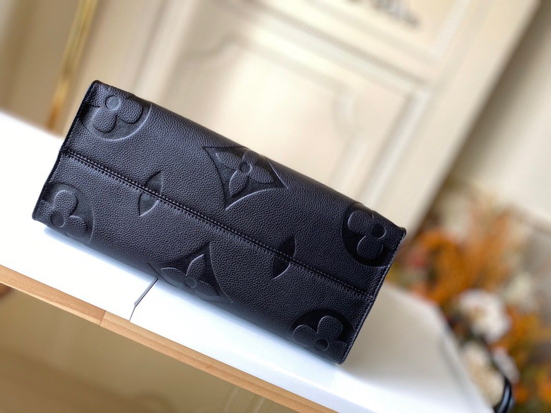 Top Quality Onthego MM Monogram Empreinte Tote Bag Black For Women 35cm Top Quality M45595