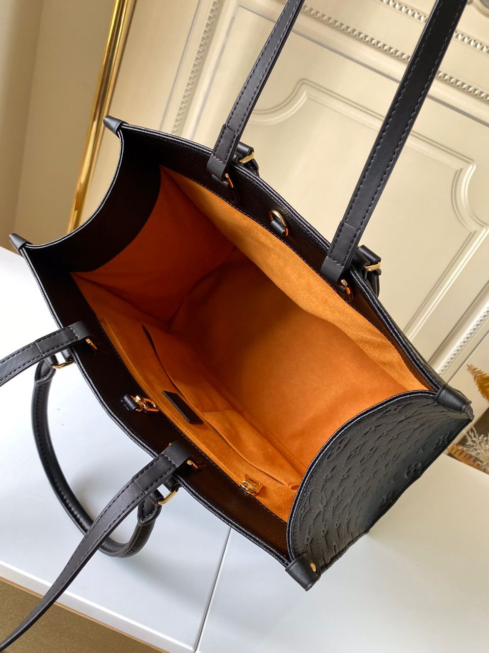 Top Quality Onthego MM Monogram Empreinte Tote Bag Black For Women 35cm Top Quality M45595