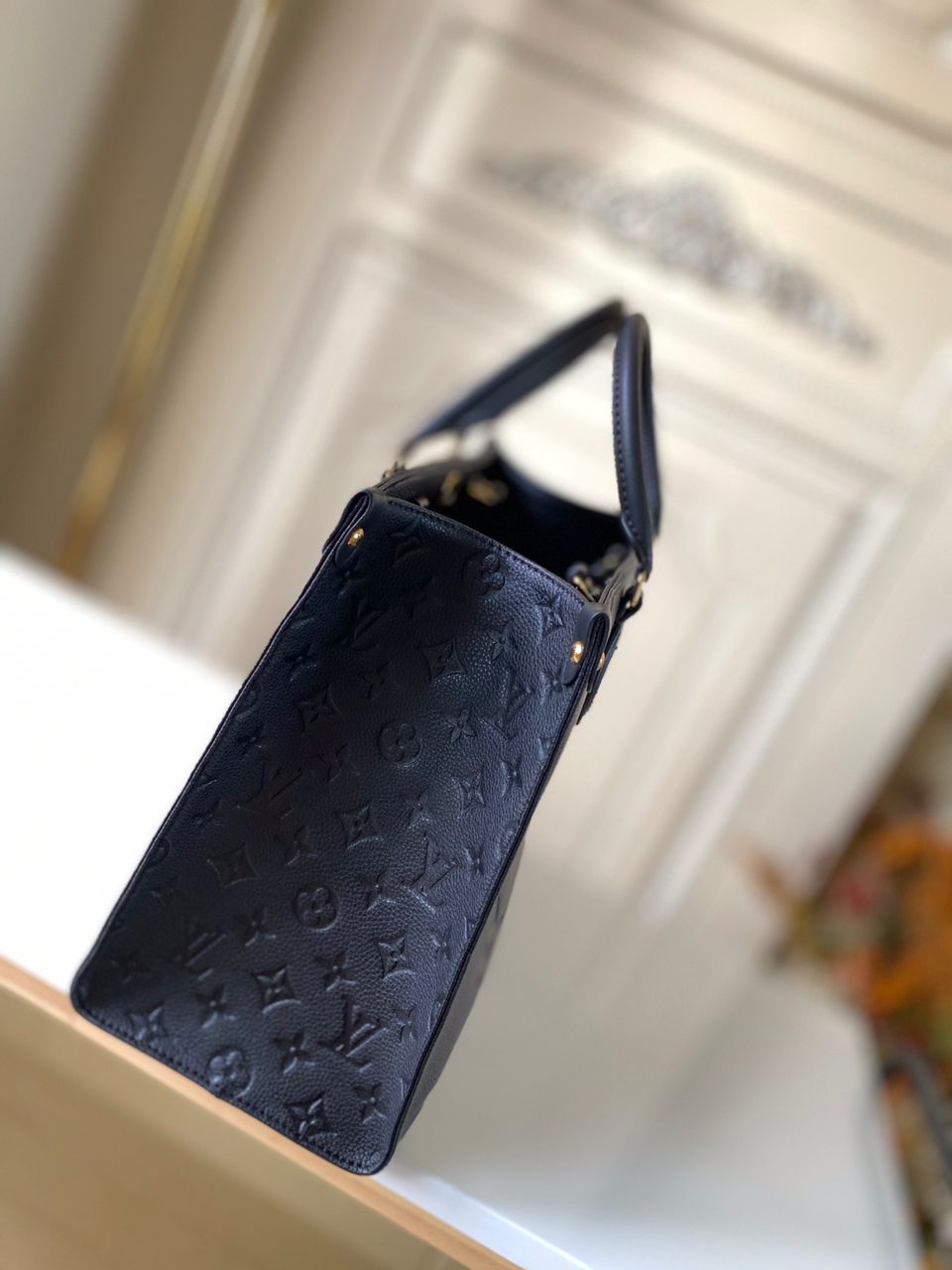 Top Quality Onthego MM Monogram Empreinte Tote Bag Black For Women 35cm Top Quality M45595
