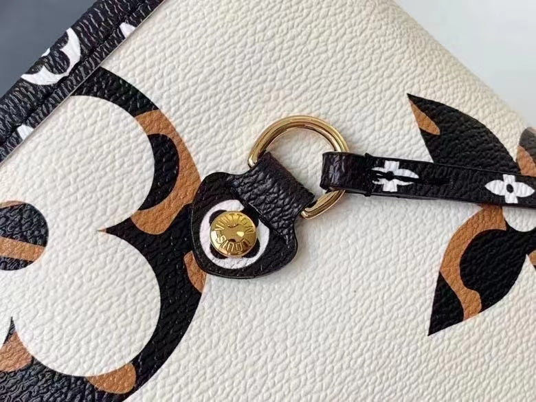 Top Quality Neverfull MM Tote Bag Ivoire Monogram Jungle Canvas For Women,  Shoulder Bags 12.2in/31cm Top Quality M44716