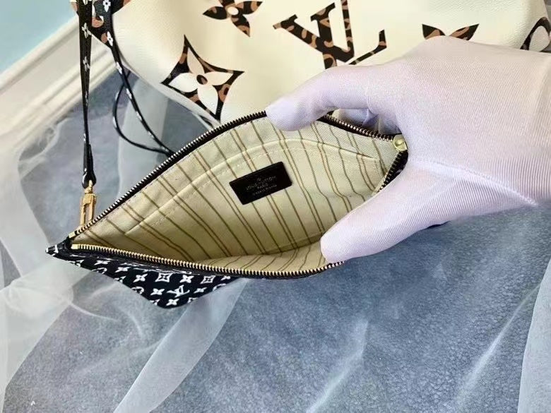 Top Quality Neverfull MM Tote Bag Ivoire Monogram Jungle Canvas For Women,  Shoulder Bags 12.2in/31cm Top Quality M44716