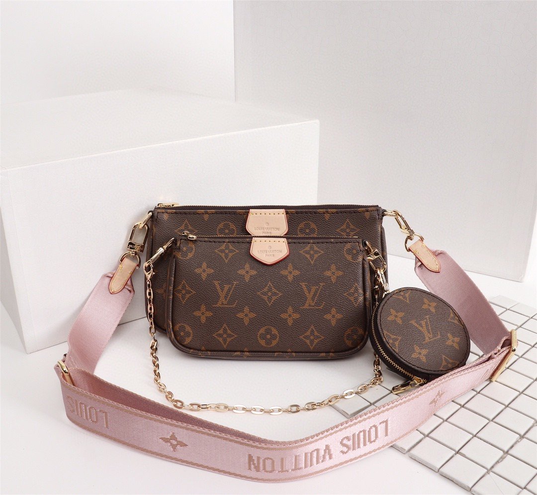 Top Quality Multi Pochette Accessoires Monogram Canvas Pink For Women,  Shoulder And Crossbody Bags 9.4in/24cm Top Quality M44840