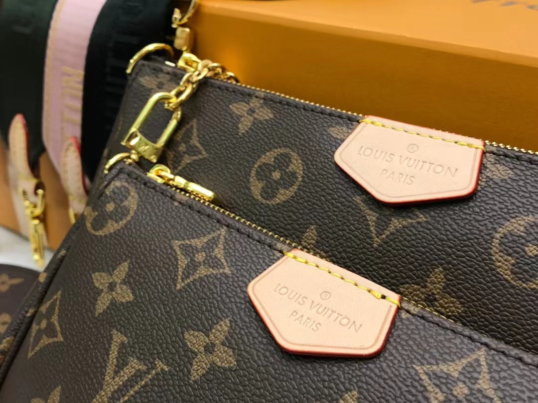 Top Quality Multi Pochette Accessoires Bags Monogram Canvas Fall/Winter Collection M44813, Kaki/Beige